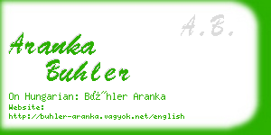 aranka buhler business card